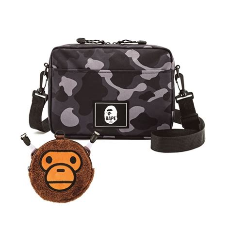 bape shoulder bag fake|bathing ape duffle bag.